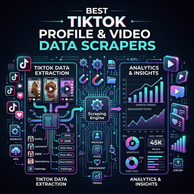 Best TikTok data scraping tools compared side by side